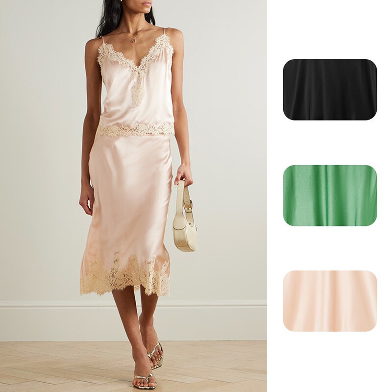 Independent Station Cross-Border European and American Fashion Home Wear Two-Piece Set Suspender Top Skirt Lace Decoration 3059