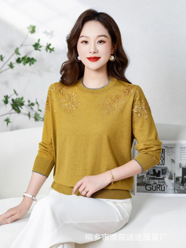 妈妈夏装2025新款短袖小衫时尚洋气中老年女装t恤母亲节上衣|undefined