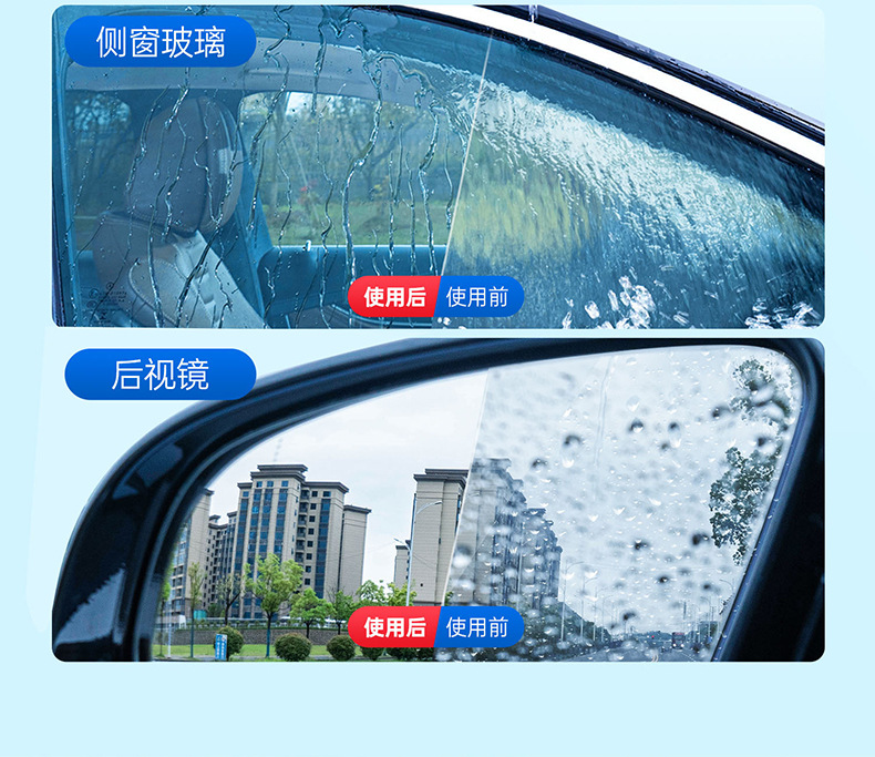 Goodway Rainproof Agent, Windshield Anti-Fog Agent, Long-Lasting Car Defogger, Rearview Mirror Water-Repellent, Rain-Proof and Anti-Fog Agent