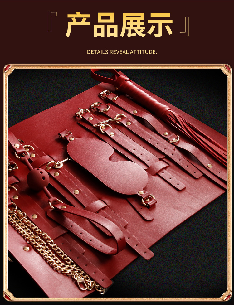 SM Bondage Kit with Nipple Clamps, Handcuffs and Oral Ball for Couples — detail image 10
