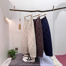 10/26 100汉麻砂洗阔版刺绣加厚棉裤MXJ裤长94