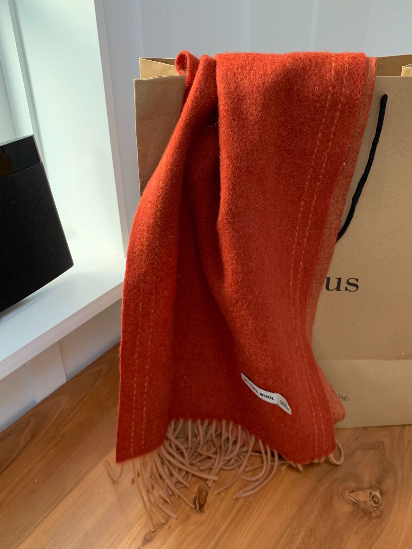 Sciarpa da coppia in edizione stretta, calda, versatile, coreana, invernale, da donna, in 100% lana, tinta unita, semplice, double face_voghion.com