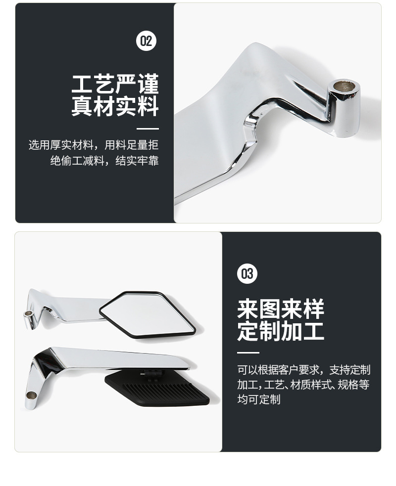 New Fixed-Wing Rearview Mirror, Foldable Large-View Motorcycle Rearview Mirror Suitable for Ninebot Electric Scooter