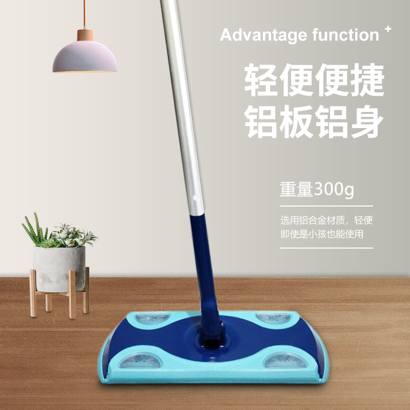 Disposable Flat Mop for Floor Cleaning, Absorbs Hair and Dust, Electrostatic Dust Removal, Dry Wipes, Wet Wipes for Floor Wiping