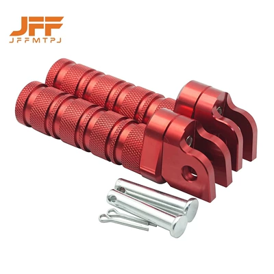 Motorcycle Footrests, Universal Folding: Motosiklet ləvazimatları və aksesuarları - red-honda-cb-foot-pegs-large