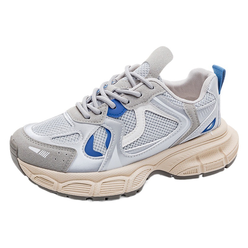 Zapatos de papá de suela gruesa para mujer 2023 nuevos zapatos de mujer retro versátiles de malla con suela gruesa aumentada 1103 image 1