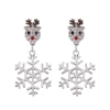 Silver earrings, with snowflakes