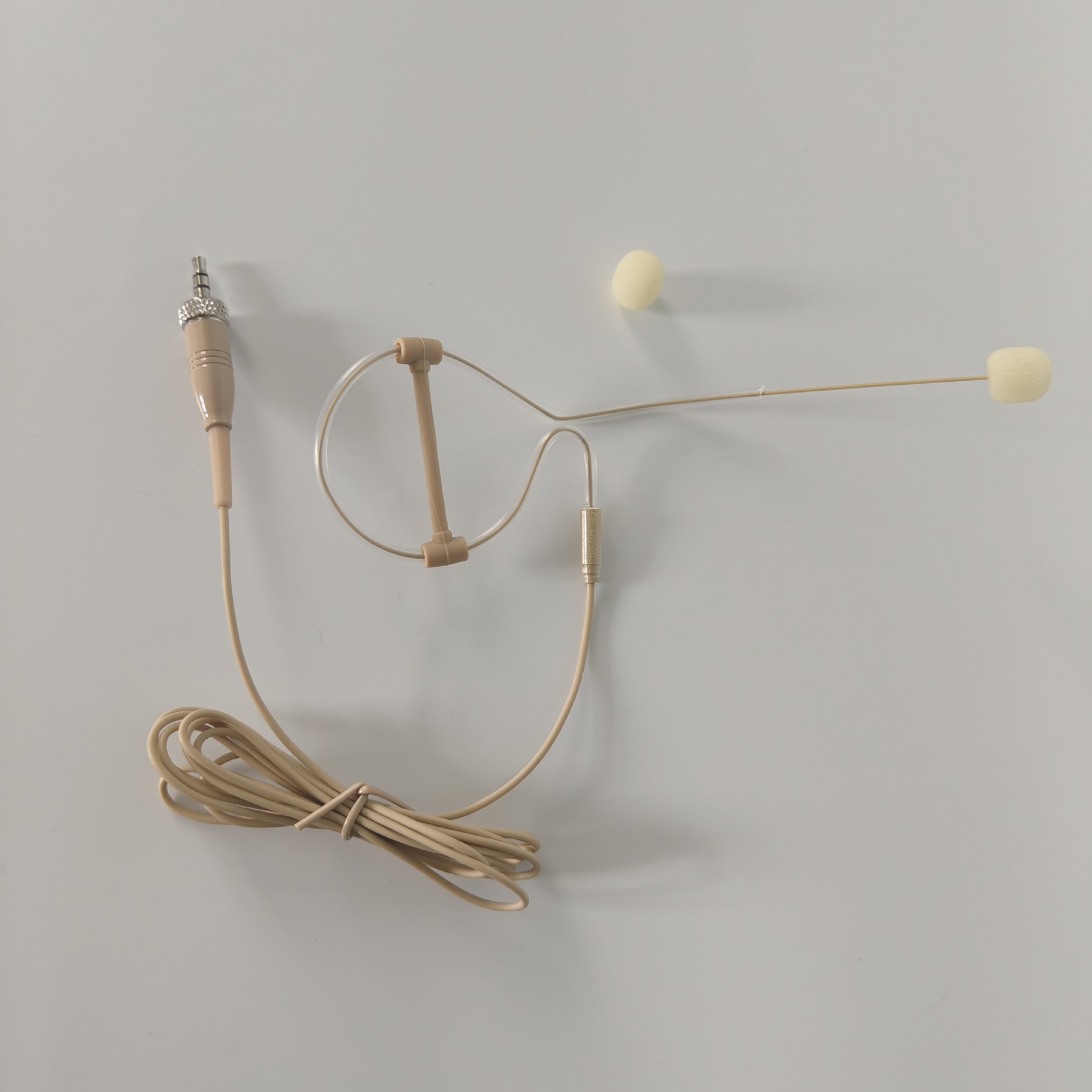 3.5mm screw-type single-ear headset microphone (skin tone, includes 2 foam balls)