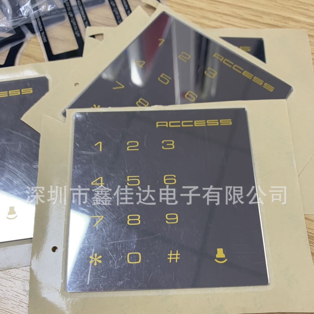 大量供应智能门锁电镀非导感应亚克力镜片，PC面板