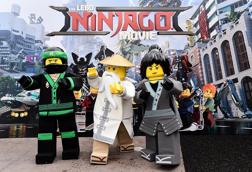 Фотозона (Lego Ninjago) баннер для праздника, тонкая ткань 150×100–300×300 см, разные цвета