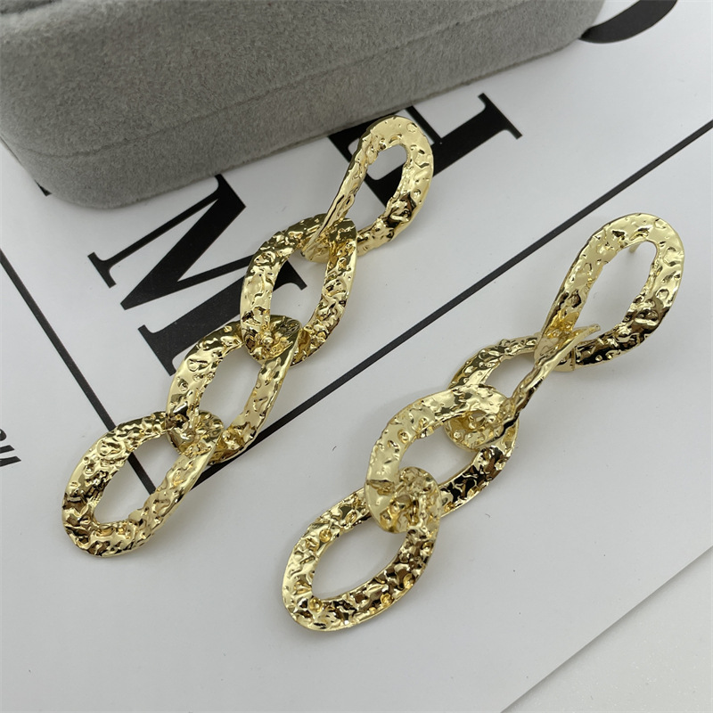 1 Pair Retro Leaf Flower Alloy Plating Women's Drop Earrings display picture 2