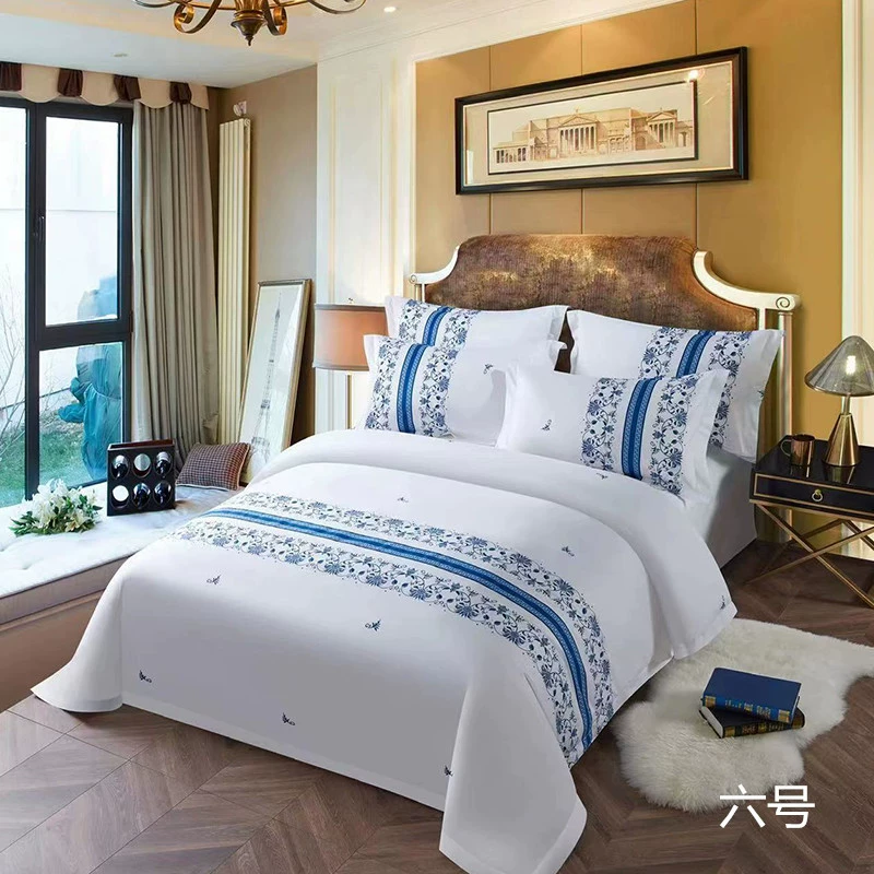 White set for hotel, bedspread, cloth, 4 piece set