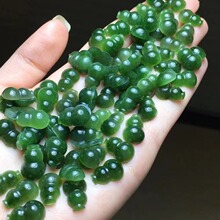 天然碧玉葫芦半边平底葫芦DIY设计镶等多功能碧玉葫芦少黑点针孔
