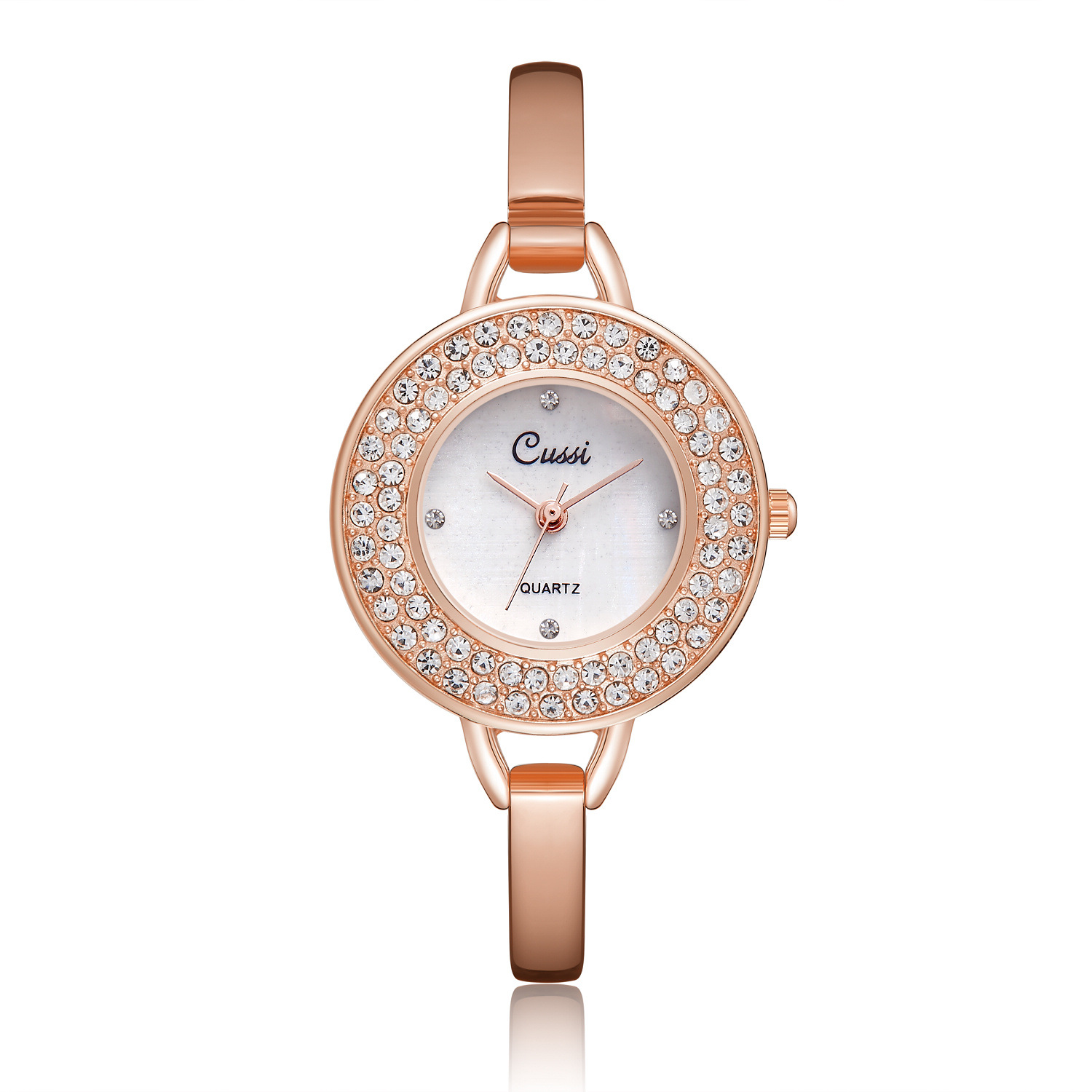 Orologio da polso creativo da donna con bracciale traforato, orologio aperto, versatile e di tendenza per signore_voghion.com