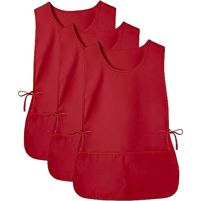 Delantal tipo chaleco de poliéster, moderno, sencillo, delgado, sin mangas, para trabajo, cocina y hogar