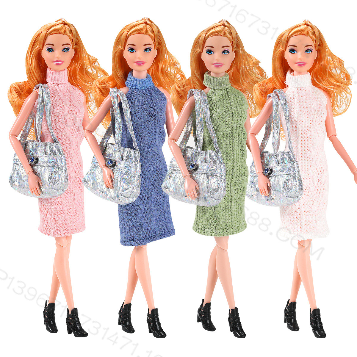 6 Points 30cm Barbie Clothes for Men and Women, Winter down Jackets, Sweaters, Winter Clothes, Various Styles and Colors, New Export Models