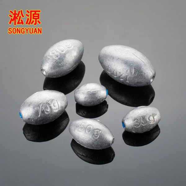 Fishing supplies Tongxin plastic core olive lead pendant fishing scale lead bite lead freshwater sea fishing does not hurt the line fishing pendant