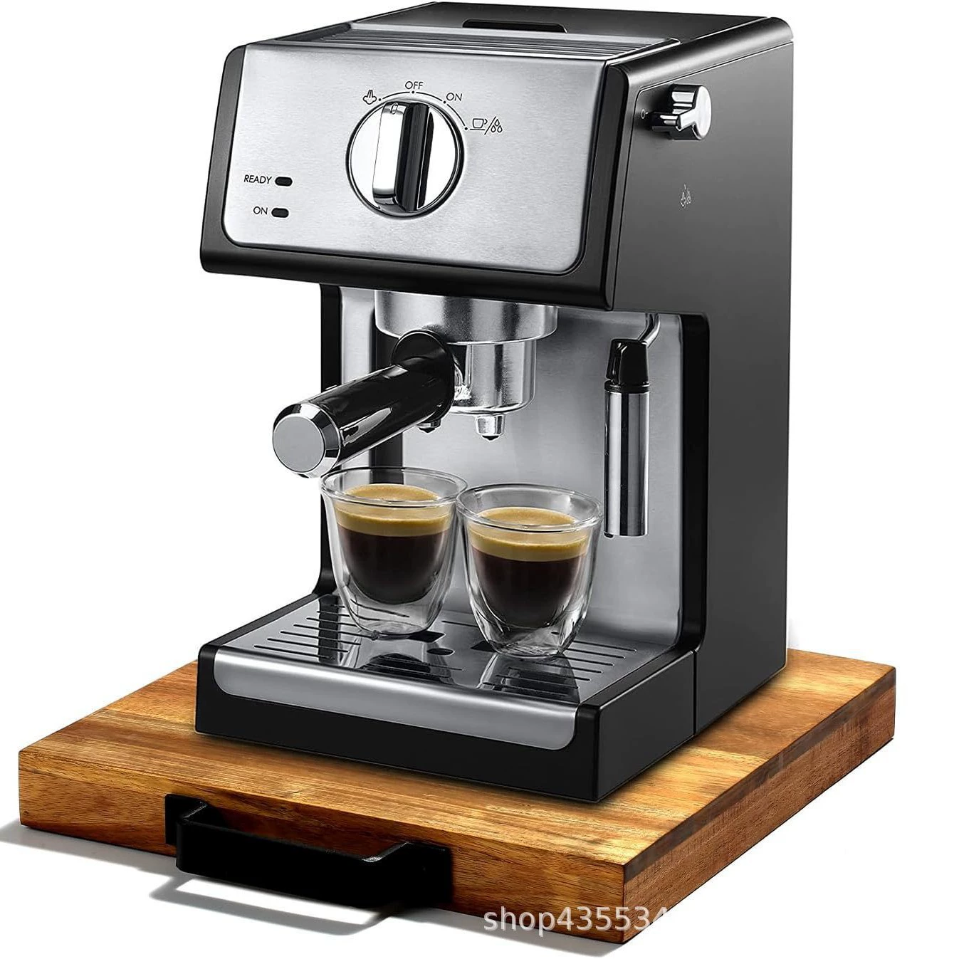 Wooden coffee machine, table storage system