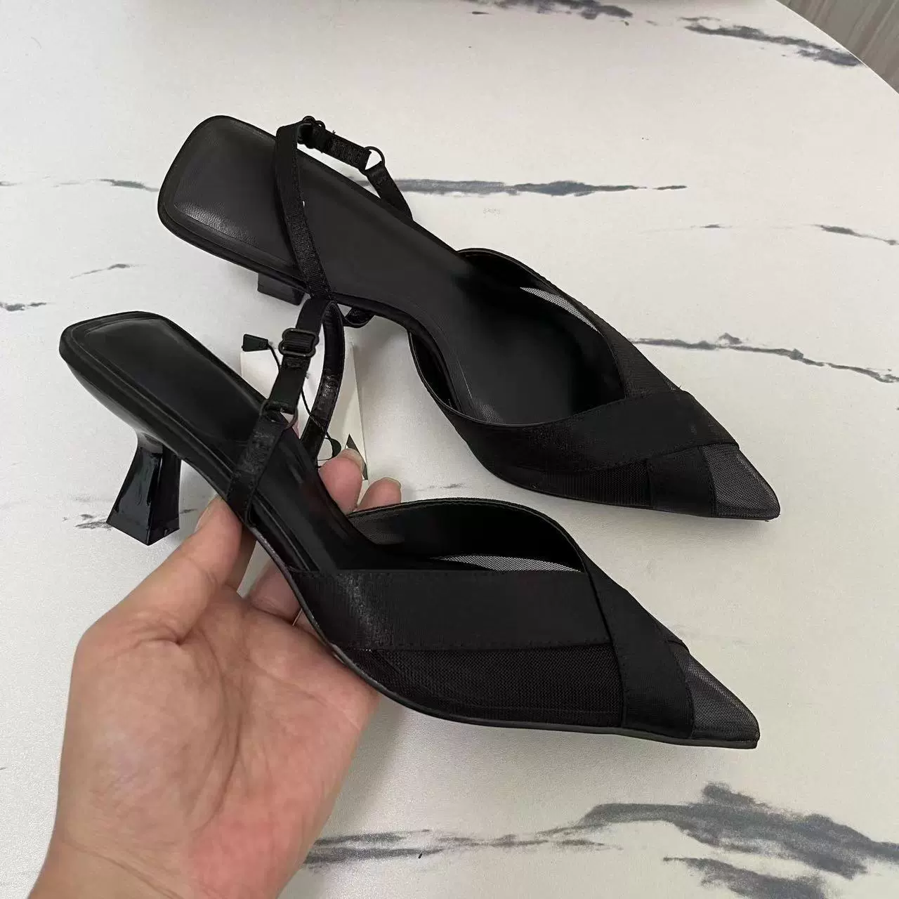 Zara, летняя сетчатая пряжка с ремешком, сандалии, 2023