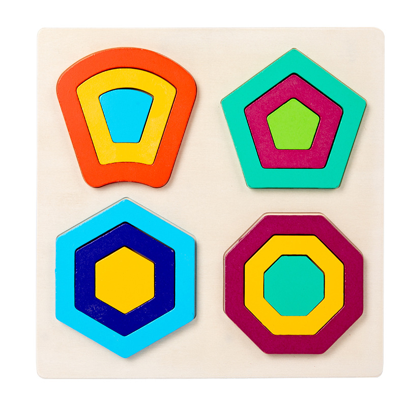 Forma geométrica de los niños rompecabezas cognitivo a juego bebé temprano enseñanza ayudas educativos bloques de construcción niños y niñas juguetes de jardín de infantes
