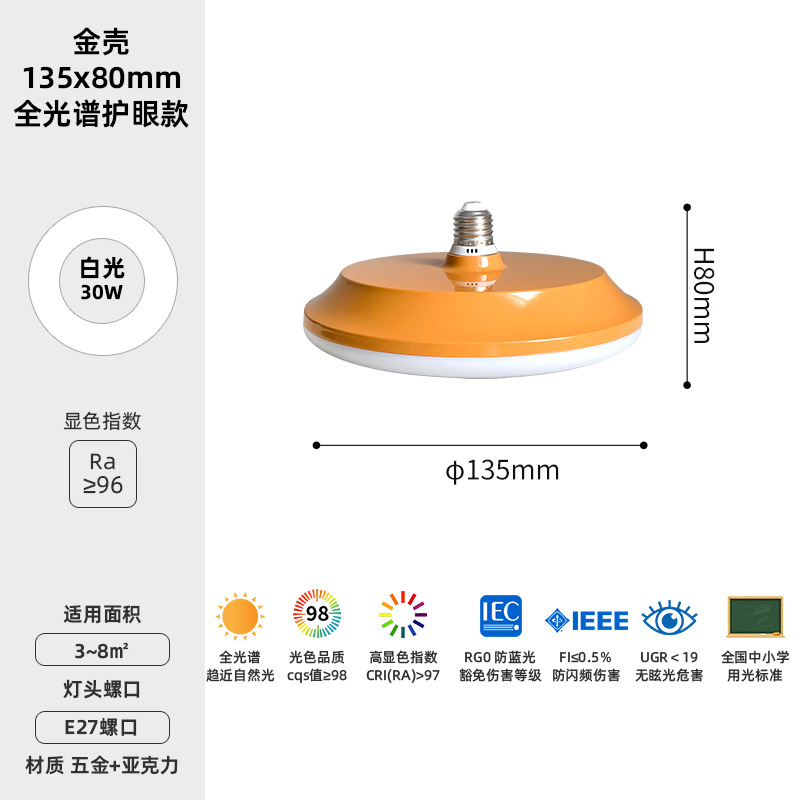 Bombilla de espectro completo tornillo E27 super brillante fuente de luz de protección de ojos lámpara de ahorro de energía lámpara de lámpara