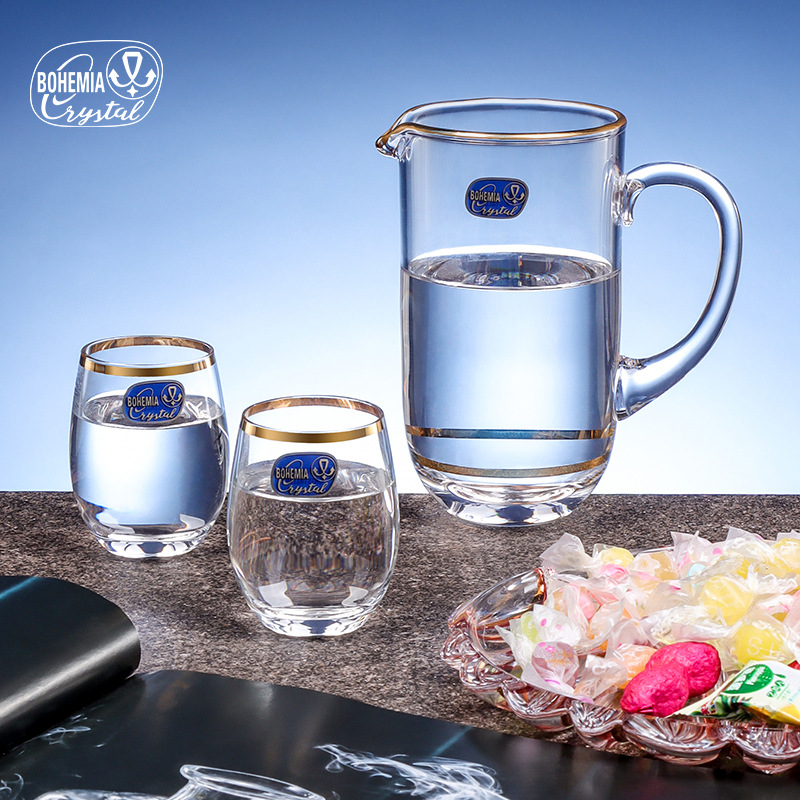Juego de Copas de Vino Blanco de Cristal Importado de República Checa, Dispensador de Vino y Copas Pequeñas en Caja de Regalo, Personalización de Alta Gama image 4
