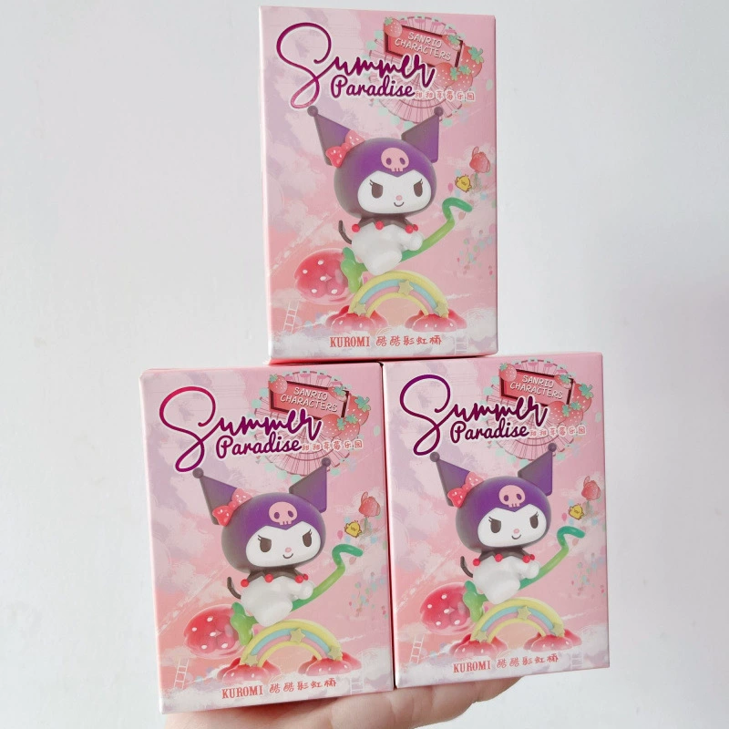 Фигурка в слепой коробке Sanrio (Kuromi и друзья), ручная работа, клубничная тематика