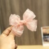 Children's cloth with bow handmade, hair accessory, hairgrip, hair stick