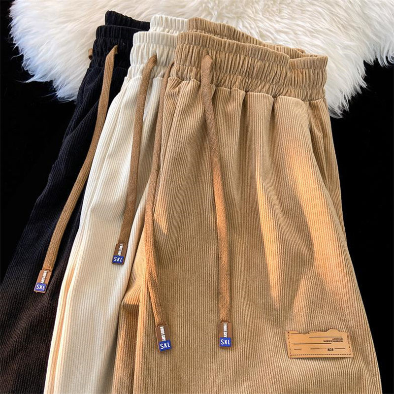 2026 American-Style Corduroy Pants for Men and Women, Loose Straight-Leg Sports Sweatpants, Spring and Summer Thin Casual Long Pants, Trendy