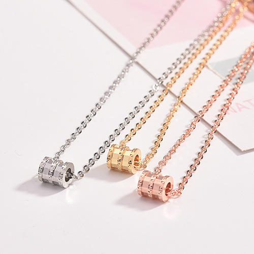 Xiaohongshu's same style 925 silver small waist necklace 18K rose gold Internet celebrity light luxury CNC faceted clavicle chain