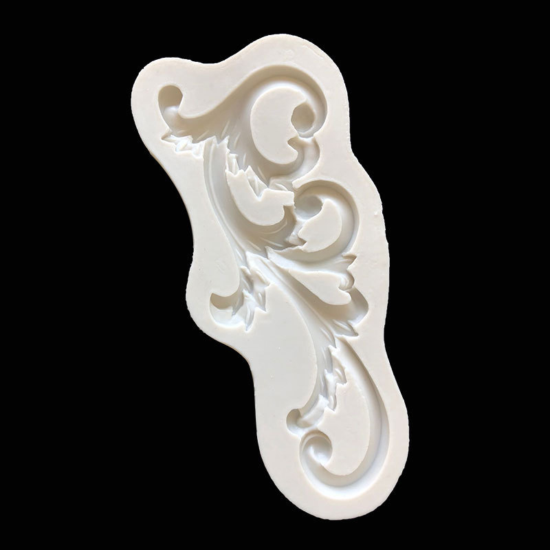 Retro en relieve encaje decorativo frontera molde de silicona cake Edge decoración molde de silicona líquida