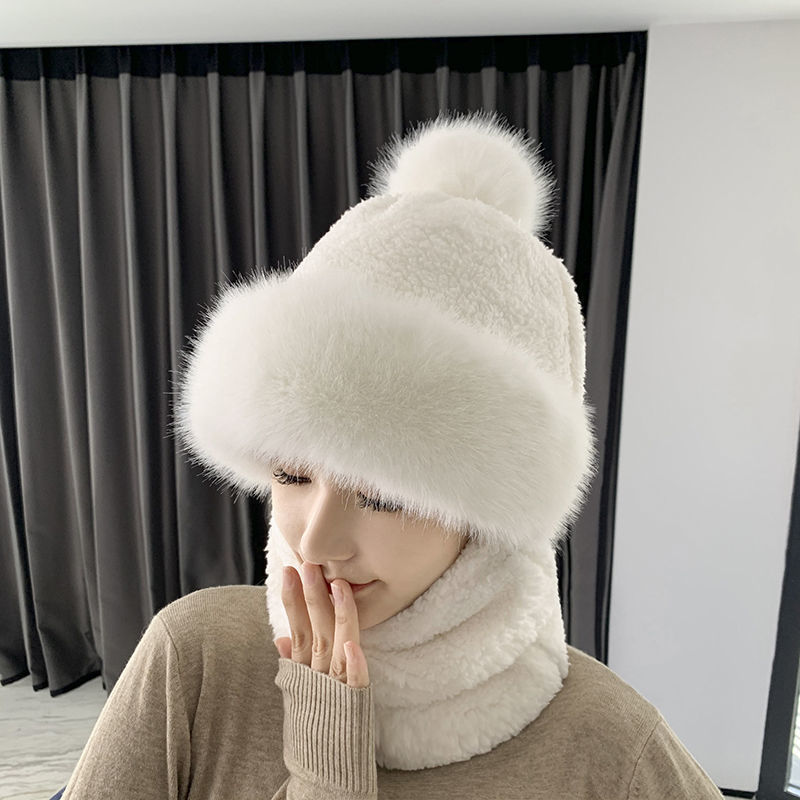 Clearance For Women, Autumn And Winter, Cycling, Warm, Ear Protection, Head Wrap, Pullover Hat, Plush Neck Warmer, Face_voghion.com