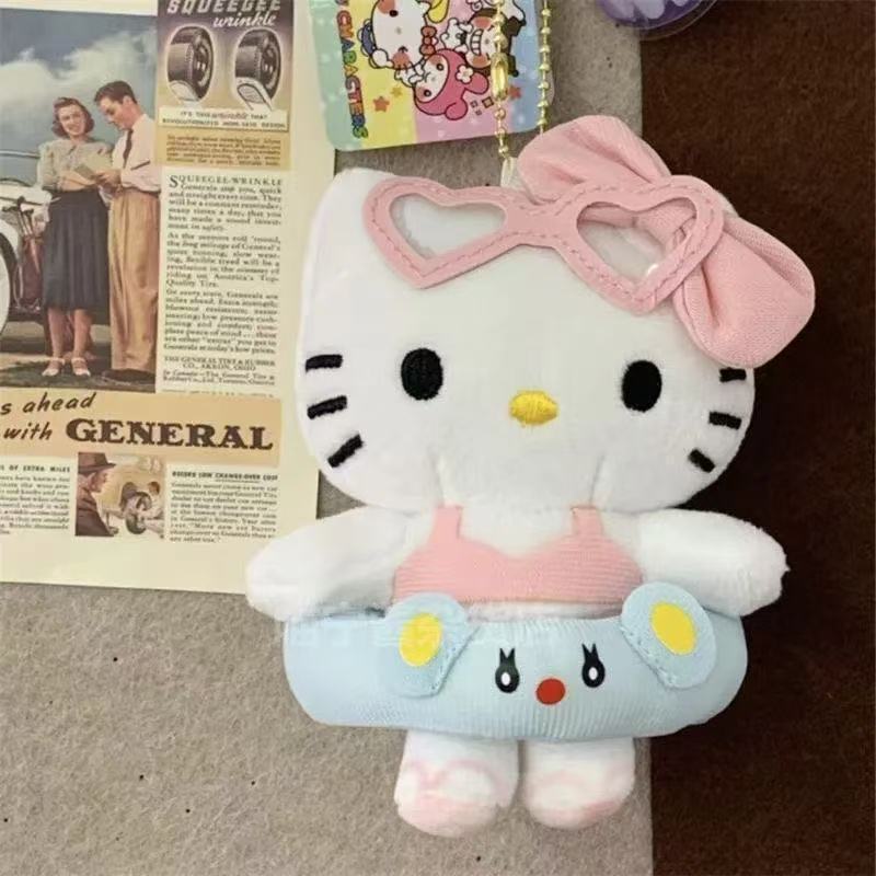 漫画水泳リングキティペンダントぬいぐるみかわいい新しいハローキティスクールバッグペンダントキーホルダー人形|undefined