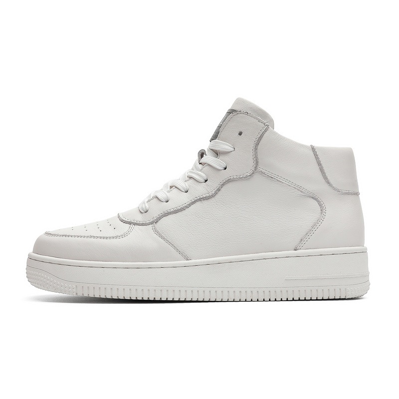 [Capa de piel de vaca] 2025 nuevo cuero de la Fuerza Aérea No. 1 versátil transpirable suela gruesa zapatos deportivos casuales aumentados