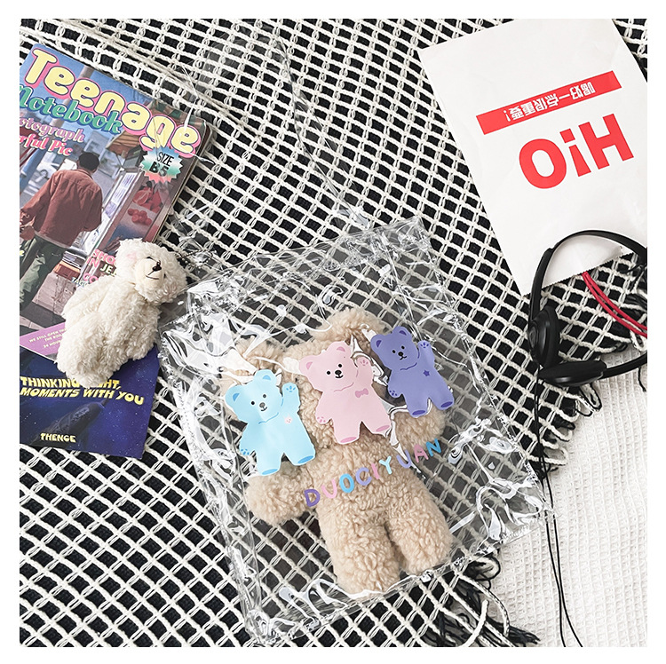 Wholesale Cartoon Color Printing Bear Transparent Shoulder Bag Nihaojewelry display picture 82