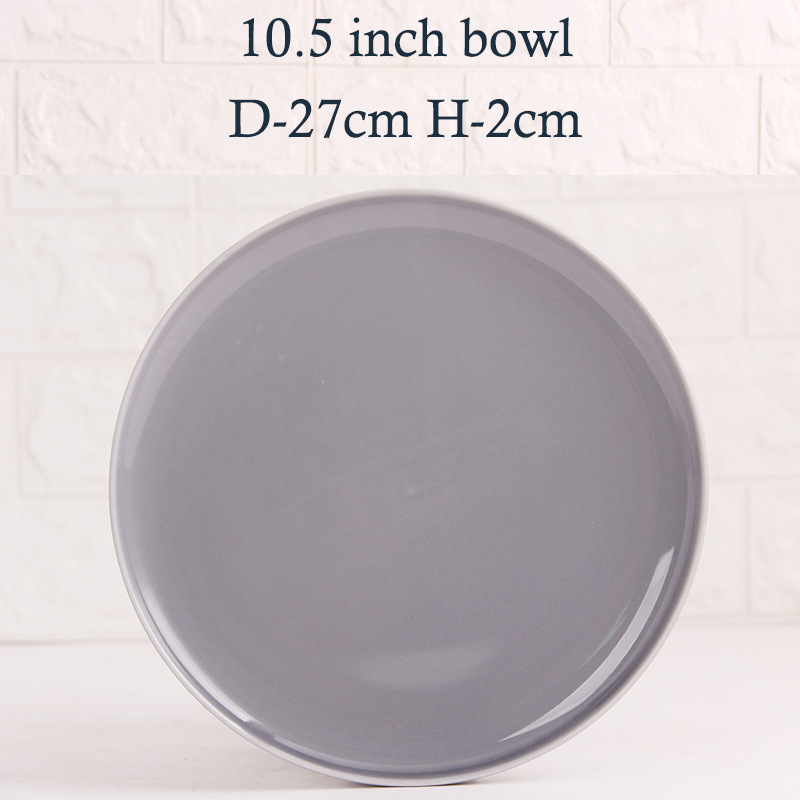 Brillante gris Porcelian cargador cena Nordic ins restaurante Hotel vajilla de cerámica