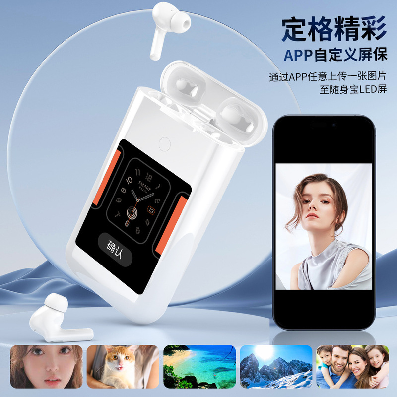 新款跨境TF20BOX升级版A98BOX 耳机 充电宝 2.8多媒体屏三合一ANC|undefined