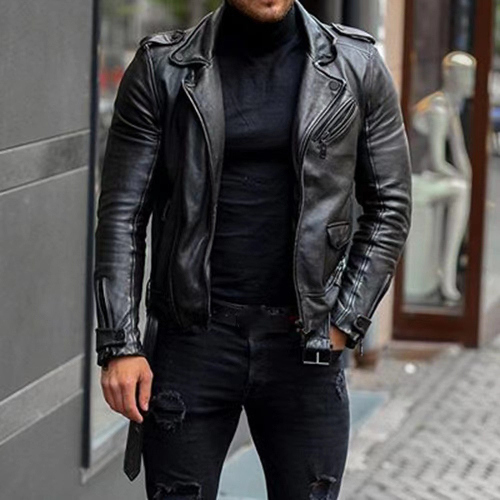 Men's Leather Jacket Image 2