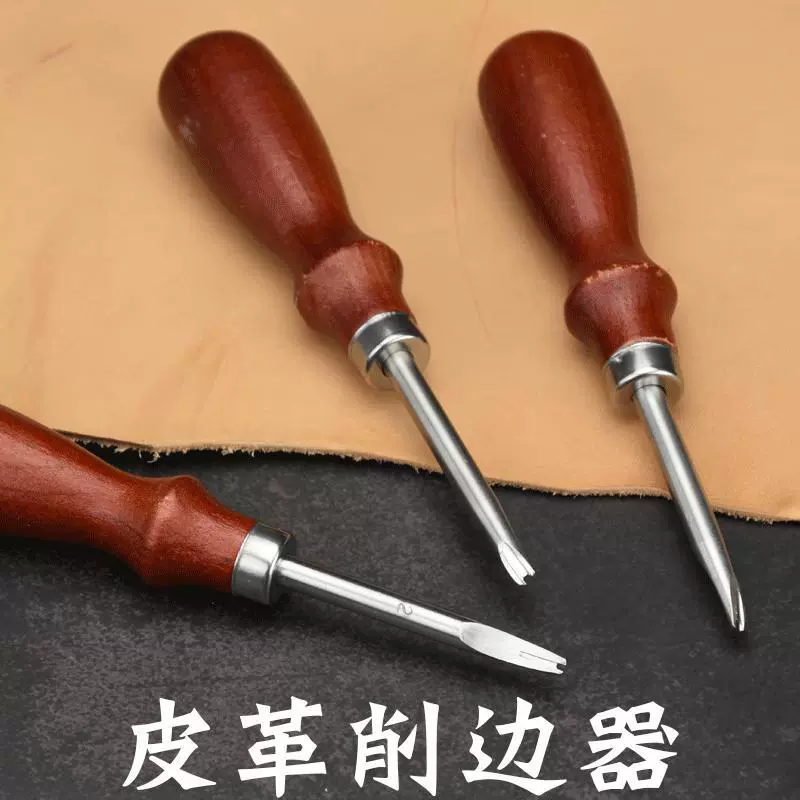 Деревянная ручка кромкореза не подходит для твердых кожаных угловых кромок. Затем удобно шлифовать кожаные изделия своими руками.