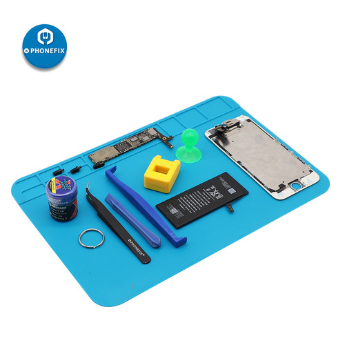 Computer and mobile phone repair insulation work mat, silicone high temperature resistant desktop mat, soldering iron tool mat
