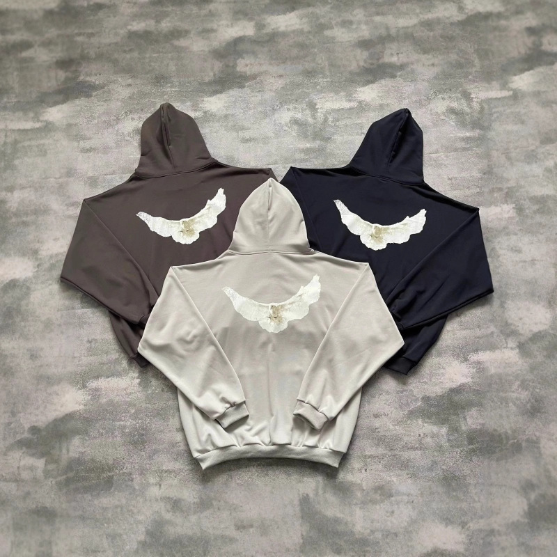 American High Street Sweatshirt Men Kanye Peace Dove Trendy Brand Autumn Plus Size Niche Versatile Print New American Hooded American High Street Sweatshirt Men Kanye Peace Dove Trendy Brand Autumn Plus Size Niche Versatile Print New American Hooded