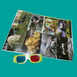 厂家批发零售各种红蓝3Ｄ眼镜配套的红蓝3Ｄ卡片立体图片纸卡印刷