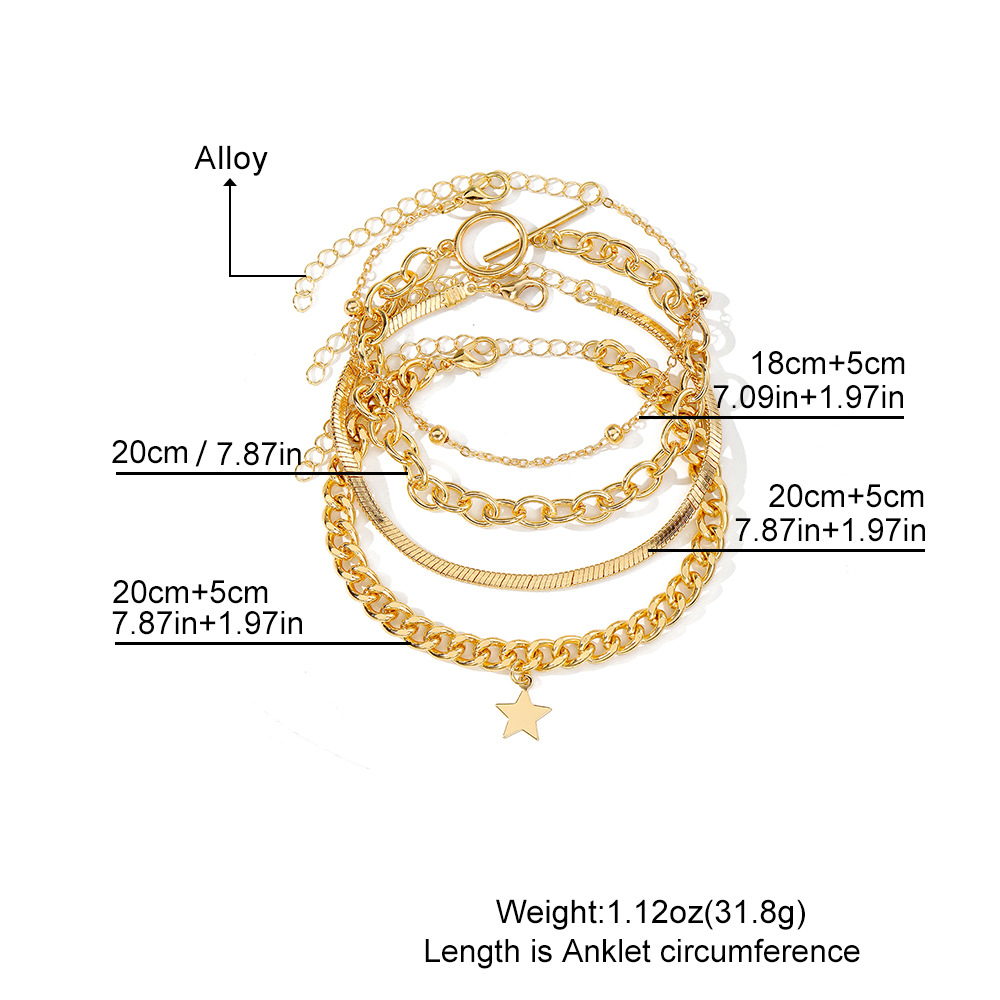Holiday, Daily Occasion Classic Style Geometric Butterfly Alloy Cuban Link Chain Curb Chain Cable Chain Snake Chain Lobster Trigger Clasp Closure Chain & Link Bracelets Wholesale
