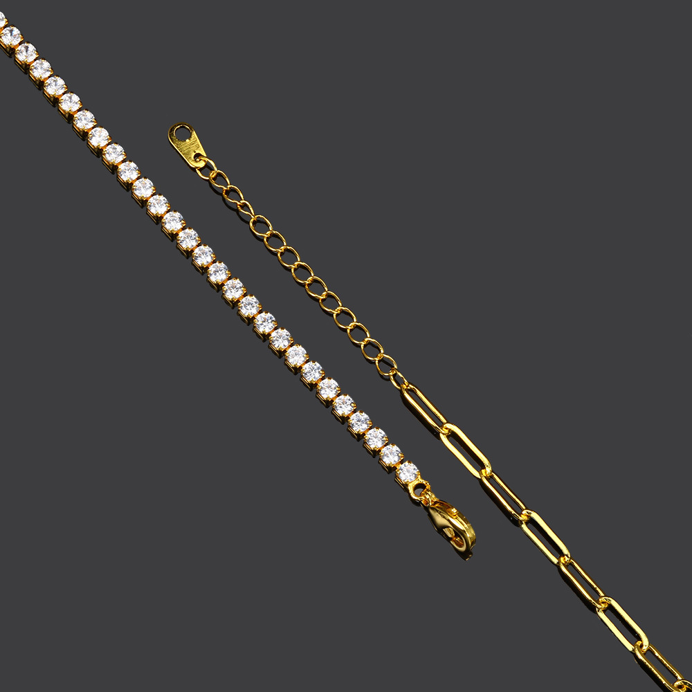 Elegant Lady Geometric Copper Zircon Bracelets Earrings Necklace In Bulk display picture 11