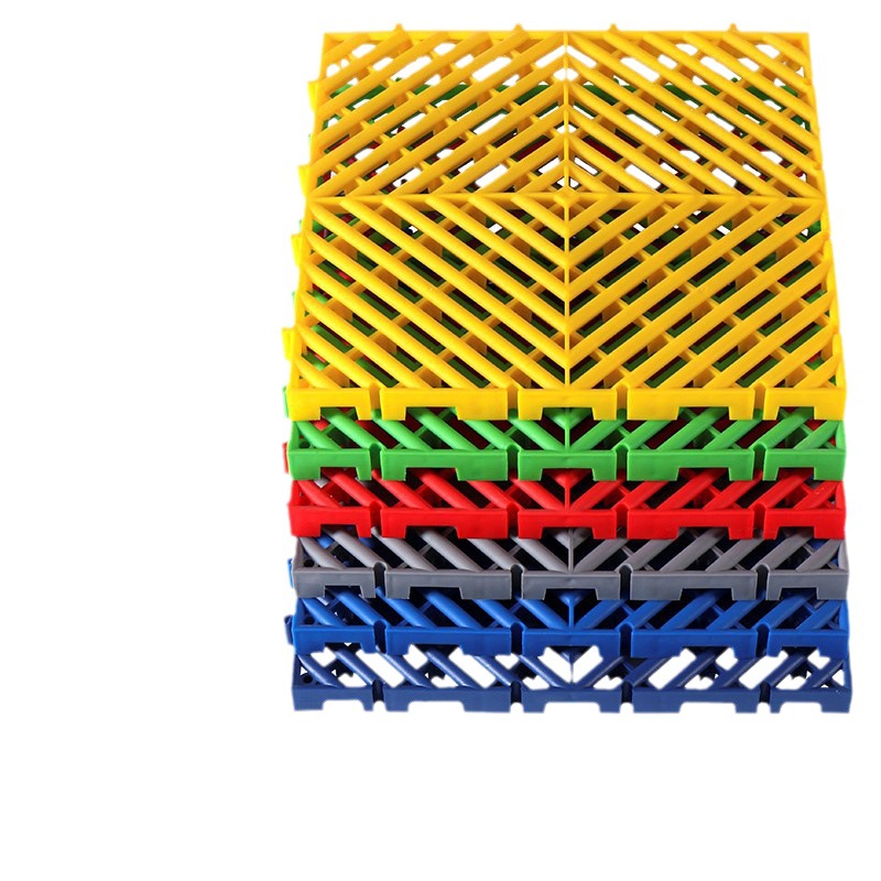 Lavado de coches de empalme piso rejilla Junta 4S belleza película tienda no hay ranura de excavación estera del piso de drenaje engrosada tablero de rejilla de plástico