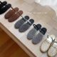 Ludake Summer Casual Lazy Slip-On Closed-Toe Mesh Flat Sandals for Women