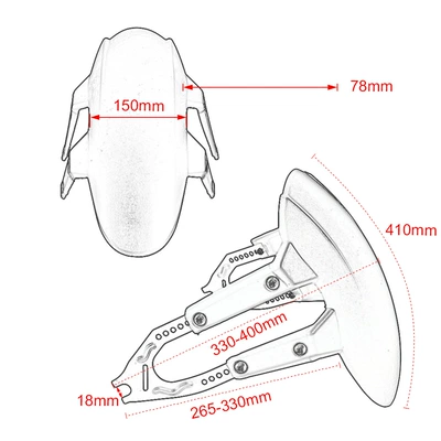 Motorcycle Safety Supplies Mudguard Tire Mudtile Water