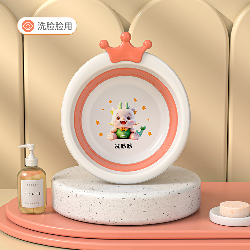 Lavabo plegable para niños, lavabo portátil para recién nacidos, lavabo de plástico grueso para bebés, lavabo pequeño para bebés domésticos