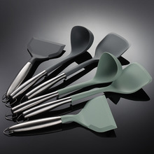 埃恩430空心柄硅胶头锅铲粥勺烹饪铲子家用厨房厨具不粘锅耐高温