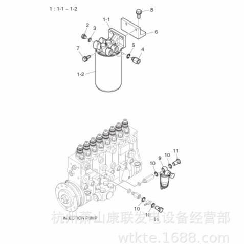 110413-00124燃料过滤器支架PU158斗山